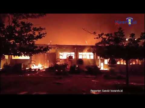 Gedung SMKN 5 Bengkulu Utara Terbakar