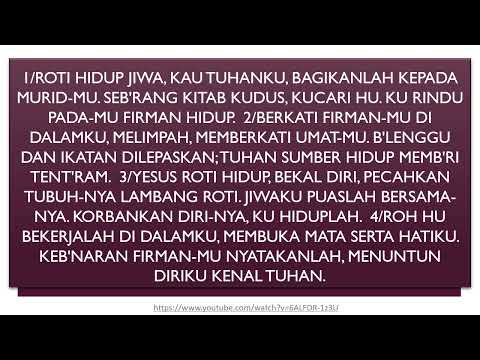 Roti hidup jiwa=Break Thou the bread of life