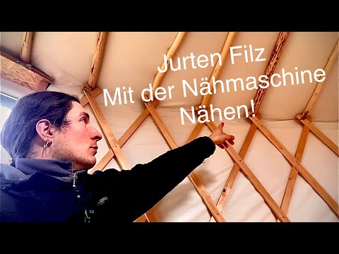 Jurten Filz mit der Nähmaschine nähen
