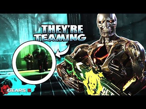These guys TEAMED UP against me in FREE FOR ALL... - GEARS 5