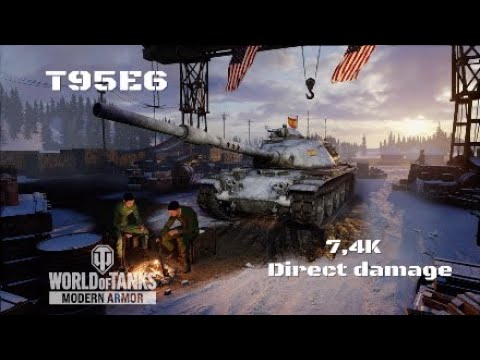 T95E6 Malinovka:7,4K direct damage :Wot console - World of Tanks console