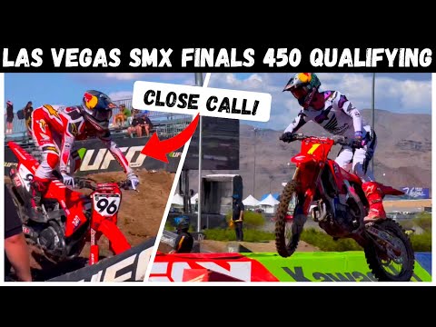 This Was Almost BAD for Hunta! Las Vegas SMX Finals 450 Qualifying RAW