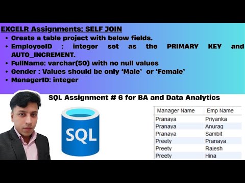 ExcelR Assignment Solution for BA and Data Analytics. MySQL Assignment #6 SELF JOIN.