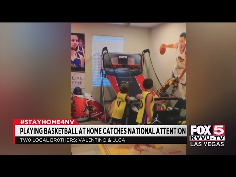 Las Vegas brothers capture national attention by playing basketball at home