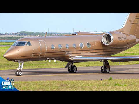 (4K) Head-On & CLOSE-UP with Beautiful Gulfstreams & More in Bermuda | G650, G550, G450s, F900