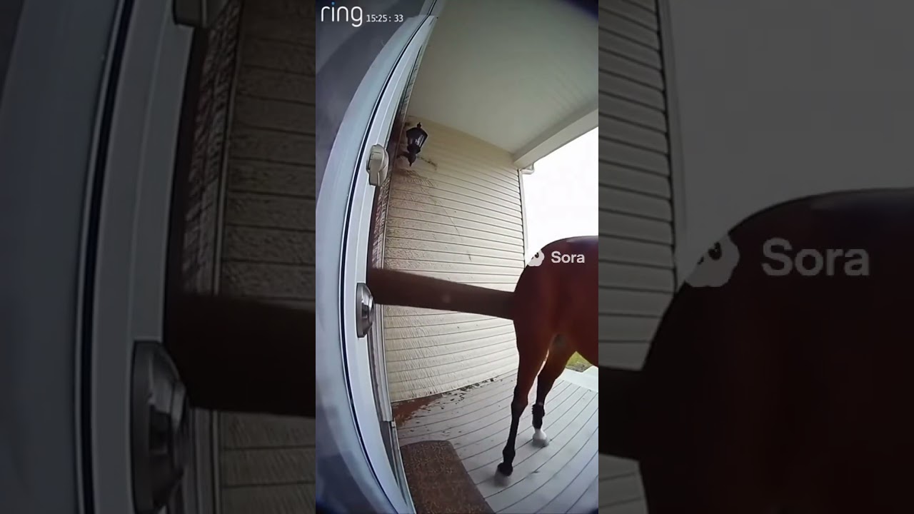 The horse really needed to go in😭#shorts #fyp #funny #sora #ai