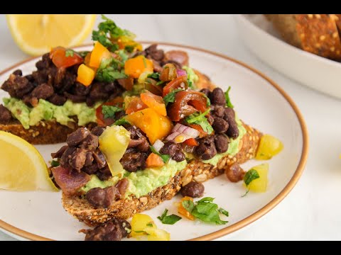 Black Bean Avocado Toasts