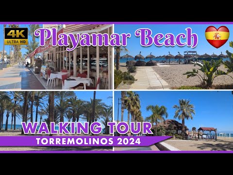 SUNNY DAY PLAYAMAR BEACH Torremolinos Spain 2024 [4K]