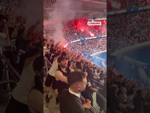 ​🤩​ Le Parc des Princes EN FUSION après l'égalisation d'Ousmane Dembélé #psg #arsenal #football