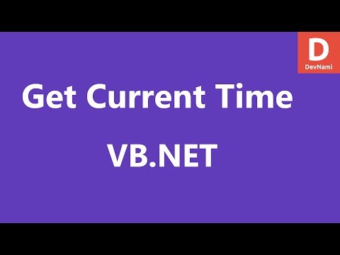 VB Net Get Current Time