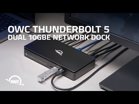 OWC Dual 10Gb Ethernet Thunderbolt5 docking station - Black image 4