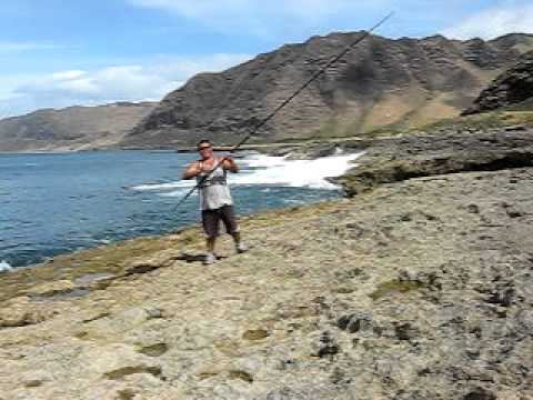Jboy's modified 13' Ugly Stick for Ulua fishing