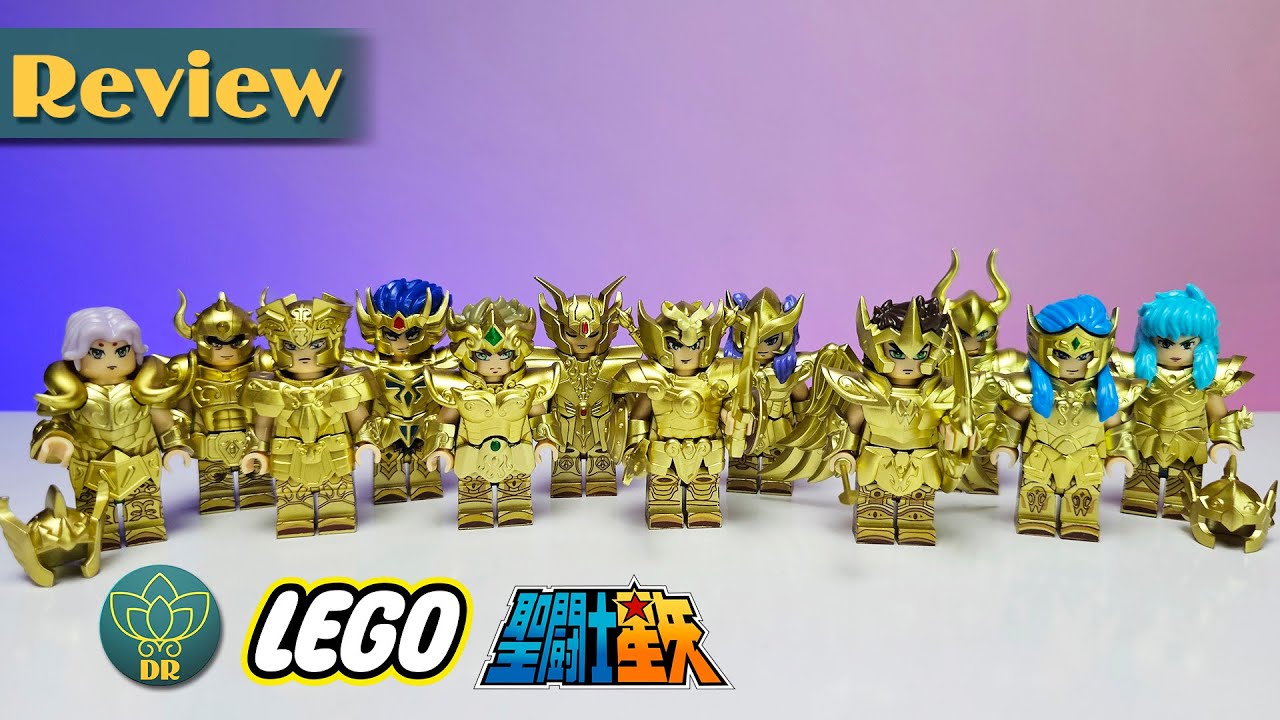 12 GOLD SAINTS LEGO Saint Seiya lego unboxing e Review
