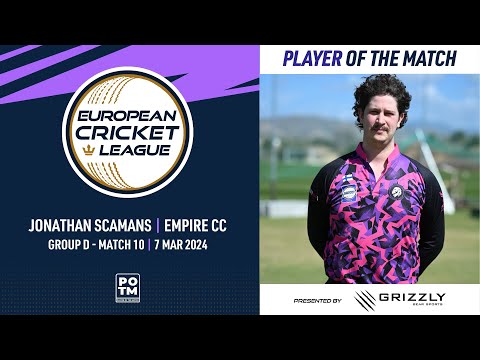 POTM: J.Scamans - ECC vs LJU |Group D, Match 10|European Cricket League 2024|7 March 2024| ECL24.052