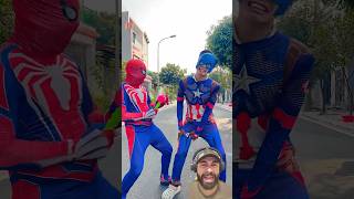 Spiderman diz que capitão América é fraco #shorts #spiderman