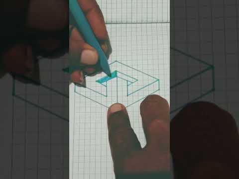 Easy 3D drawing#shorts