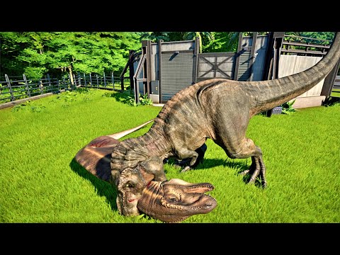 ACROCANTHOSAURUS vs TYRANNOSAURUS REX - JURASSIC WORLD EVOLUTION