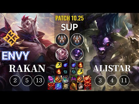 EM Envy Rakan vs Alistar Sup - KR Patch 10.25