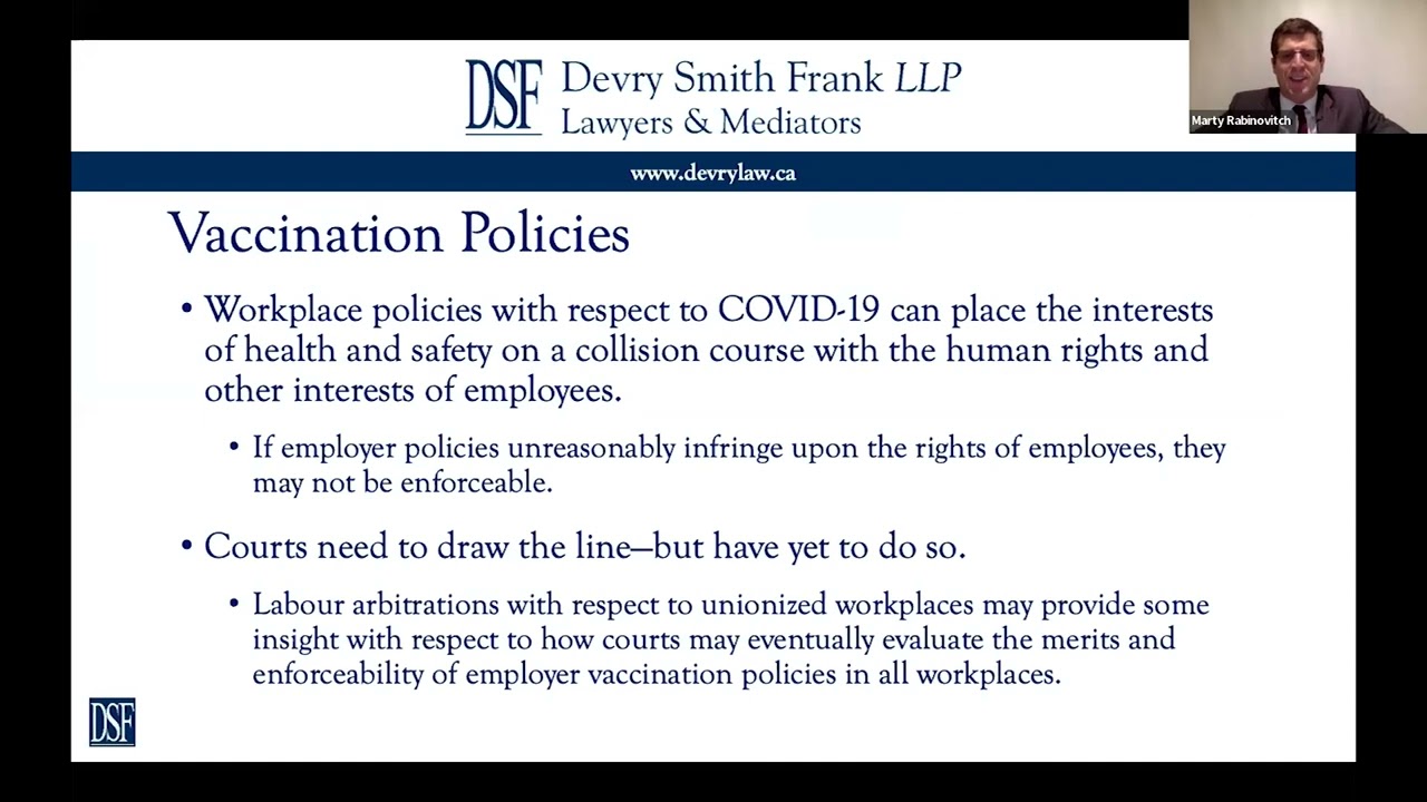 HR/Employment Law Webinar | February 17, 2022 | Devry Smith Frank LLP