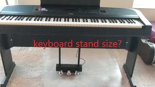 Video thumbnail for Dimension of Yahama DGX670 keyboard stand (L300B) by Joe Howto