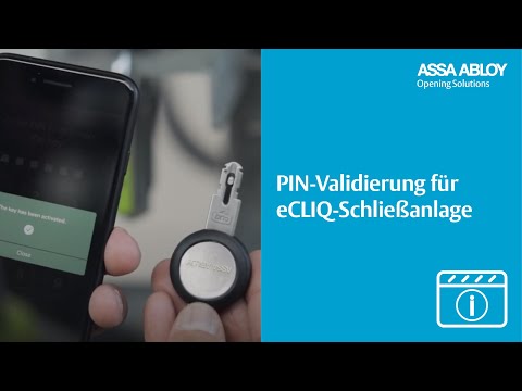 PIN-Validierung für eCLIQ-Schließanlage