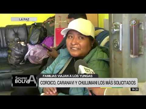 Coroico, Caranavi y Chulumani son los destinos más solicitados para el largo fin de semana