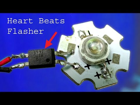 How to make a Heart beats flasher light, awesome diy light flasher Video