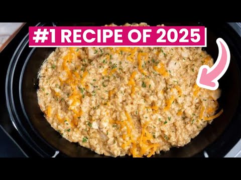 Crock Pot Chicken and Rice Recipe 🍗 Most Popular Recipe of 2025!! (Cheesy, Creamy & Delicious!)