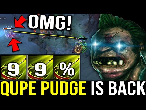 OMG 99.99% NO MISS HOOK!! QUPE Pudge God is Back 15Mins Take MMR!!