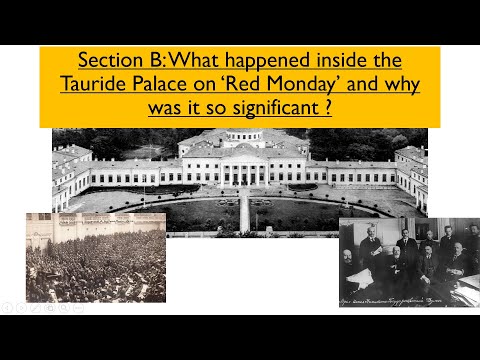 Russian Revolution 1917 January-March Part 1: Section B - What happened in the Tauride Palace?