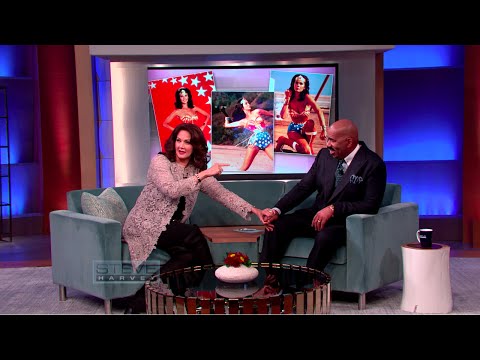Lynda Carter teaches Steve the Wonder Woman Spin || STEVE HARVEY