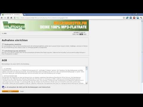 Musicmonster Registrierung - Musik Flatrate Anmeldung