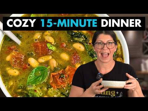 Easy Italian White Bean Soup (One Pot + No-Chop)