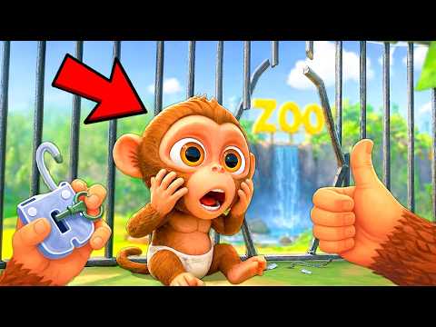 خطة الهروب مع موزو القرد ! 😨 ما توقعت اللي صار !😱💀 | I Am Monkey VR