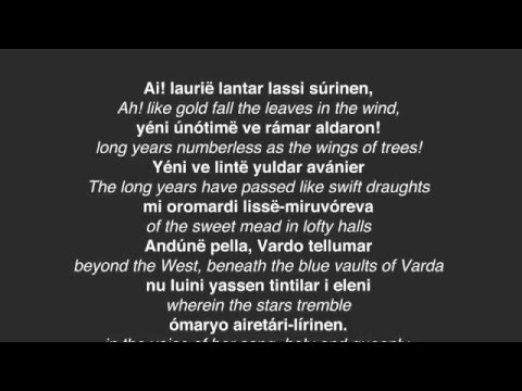 Namárië - Galadriel's Lament