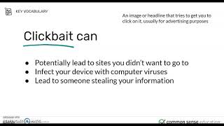 5th Grade -- Clickbait -- Common Sense Media