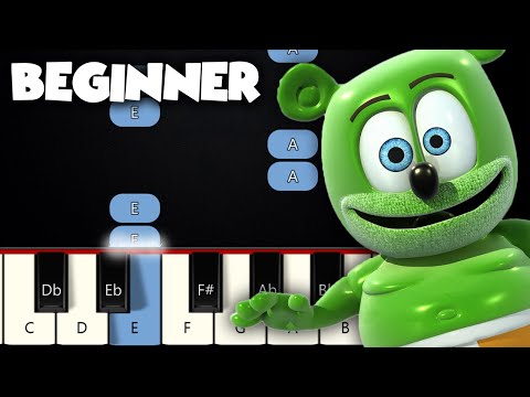 The Gummy Bear Song | BEGINNER PIANO TUTORIAL + SHEET MUSIC by Betacustic