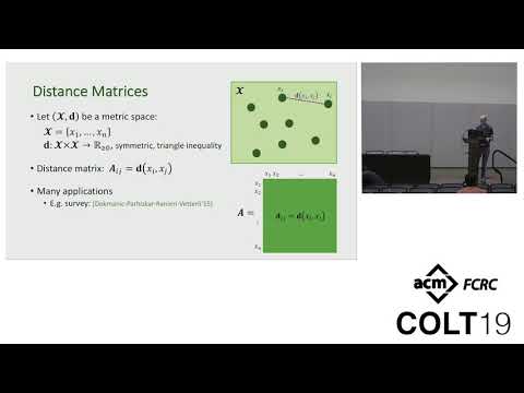 Sample-Optimal Low-Rank Approximation of Distance Matrices