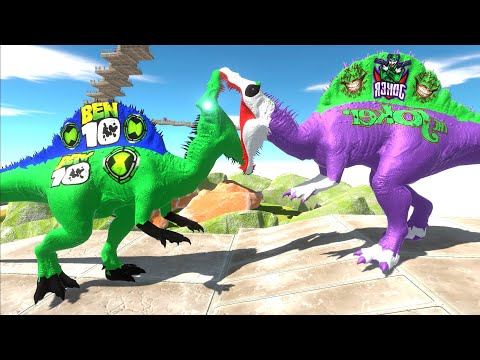 BEN 10 SPINOSAURUS DEATH FALL - Animal Revolt Battle Simulator
