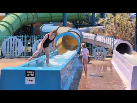 Video: hitting ALL the slides at Leanyer water park
