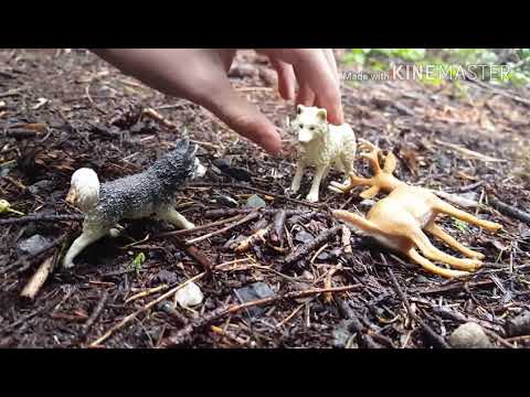 Playing Outside with my Toys #Icicle pack episode 1 # wolf toys # kristina kashytska