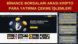 TrBinance ile Global Binance  arası coin (kripto para) transferi nasıl