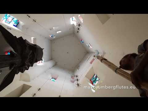 Fujara Overtone Flute playing with reverb in Abtei Königsmünster