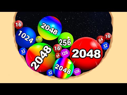 Dig 2048 Games - TRACE MERGE 2048 (2048 Sand Balls) - (Part 2)🕹️Android, ios gameplay