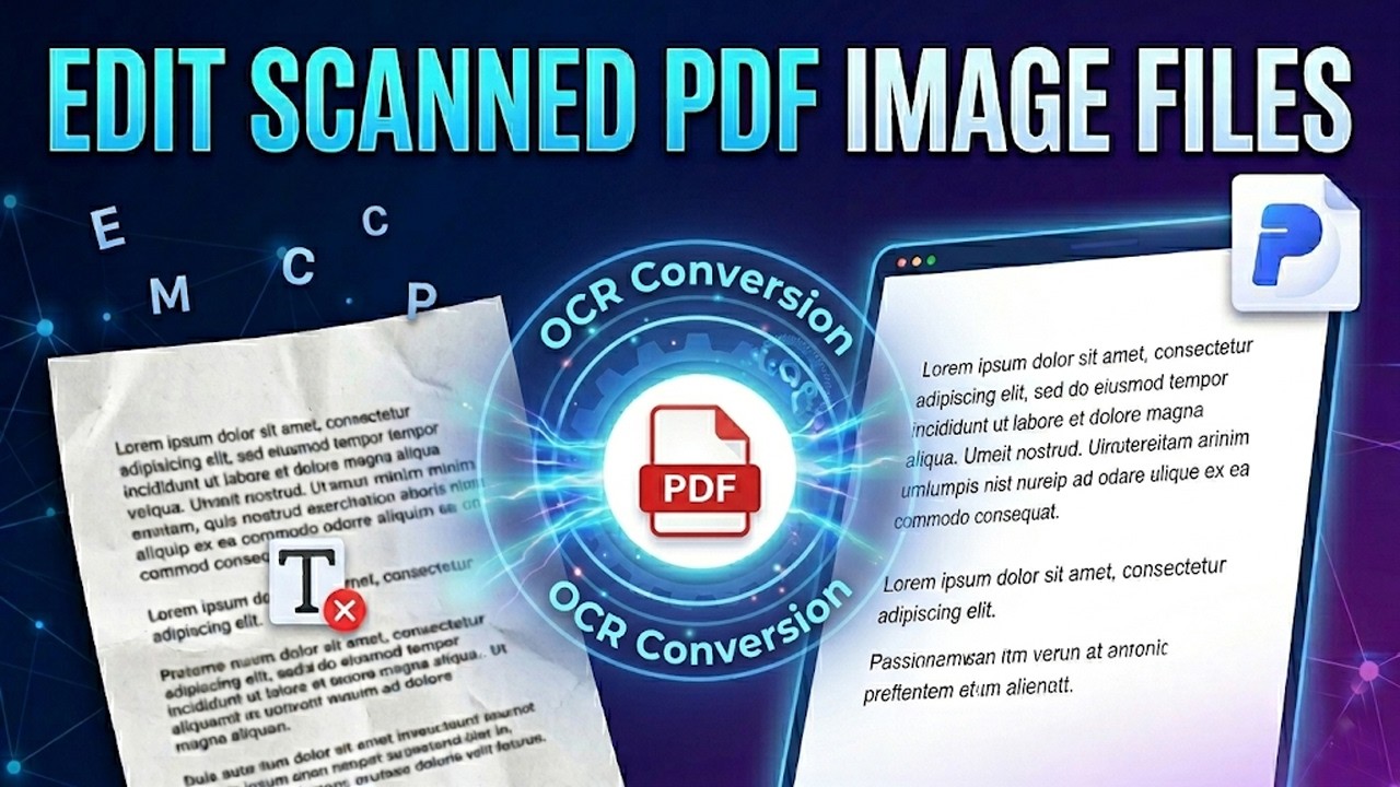How to Convert Image Based PDF into Editable Text with OCR | Convert PDF Files