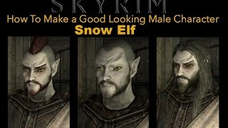 Skyrim Special Edition - How To Make a Good Looking Character - Snow Elf Male