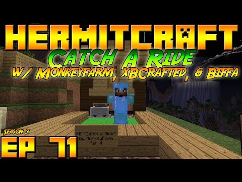 Minecraft Hermitcraft Vanilla - S3E71 - Catch A Ride feat MonkeyFarm & xBCrafted