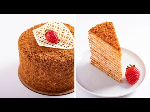 How to Make Medovik (Russian Honey Cake) | Easy Honey Layer Cake Recipe
