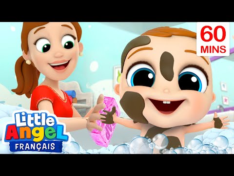 Bébé Louis ne veut pas prendre un bain | Comptines pour Bébé | Little Angel Français