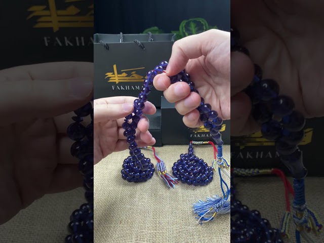 سبحة فاتوران ازرق داكن - 51 خرزة